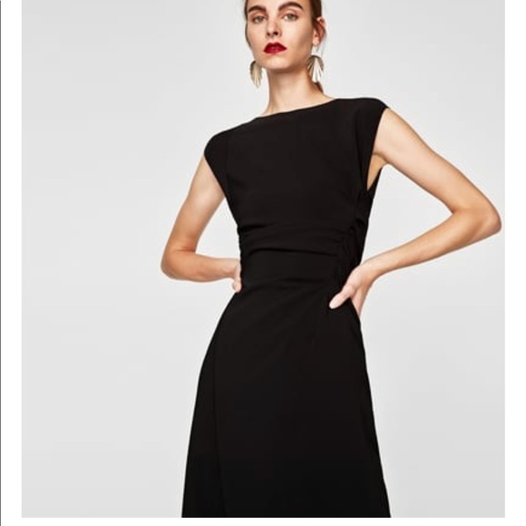 Zara | Dresses | Zara Draped Shift Dress | Poshmark